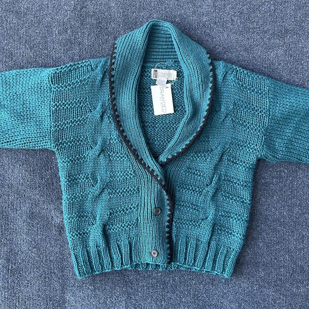 SK & Company Sweater Womens Medium Wool Shawl Collar Chunky Knit Pullover Korea